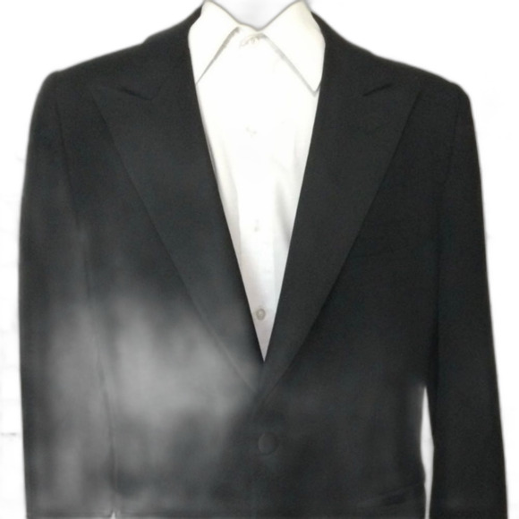 CARDI 3 Pc. Suit Men’s Size 42R Black Super 150’s Collection Coat, Vest, Pants - Picture 2 of 14